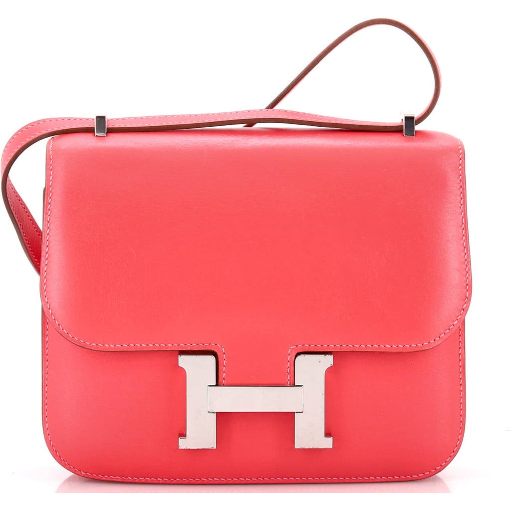 Pre-owned Hermes Hermes Constance Bag Tadelakt 18 In Pink