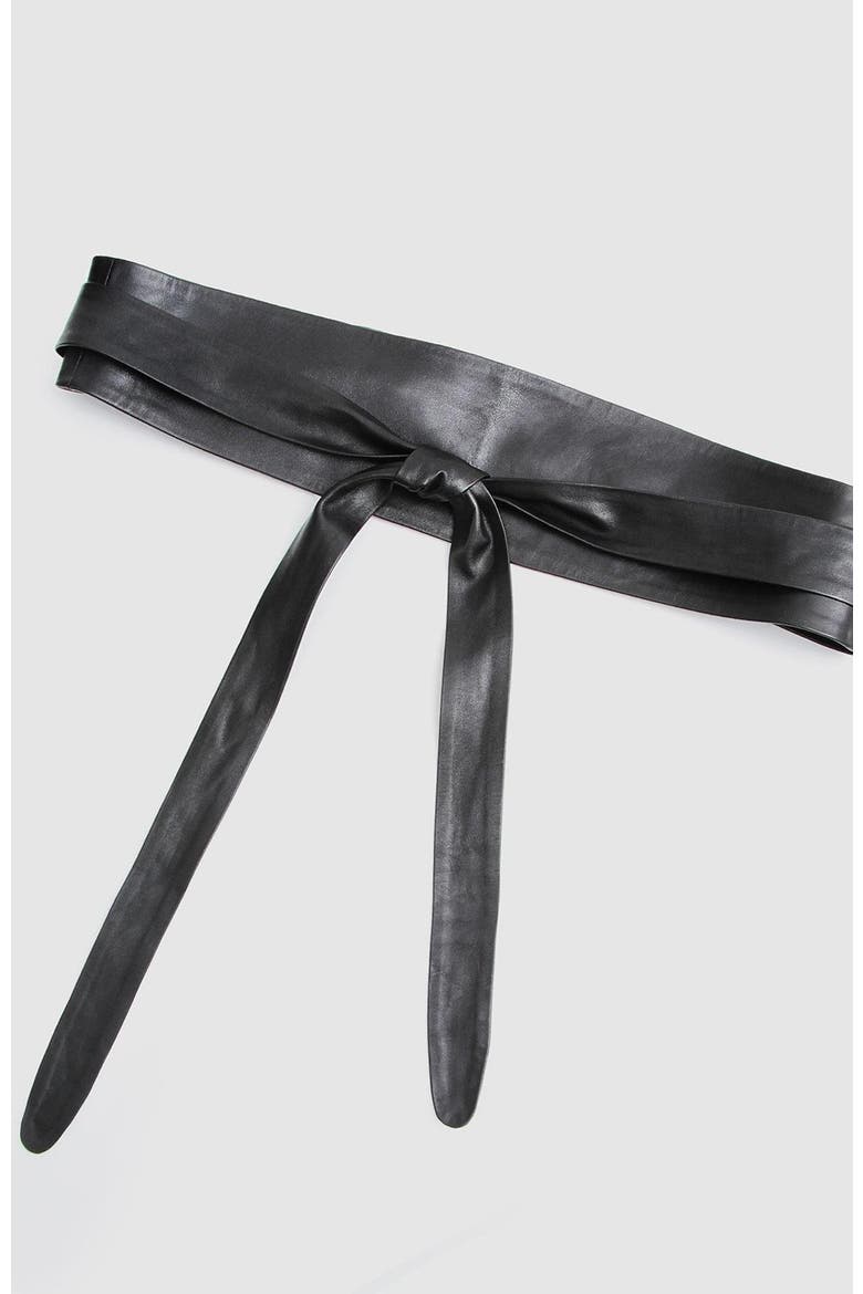 Odyssey Soft Wrap Leather Belt, Alternate, color, Black