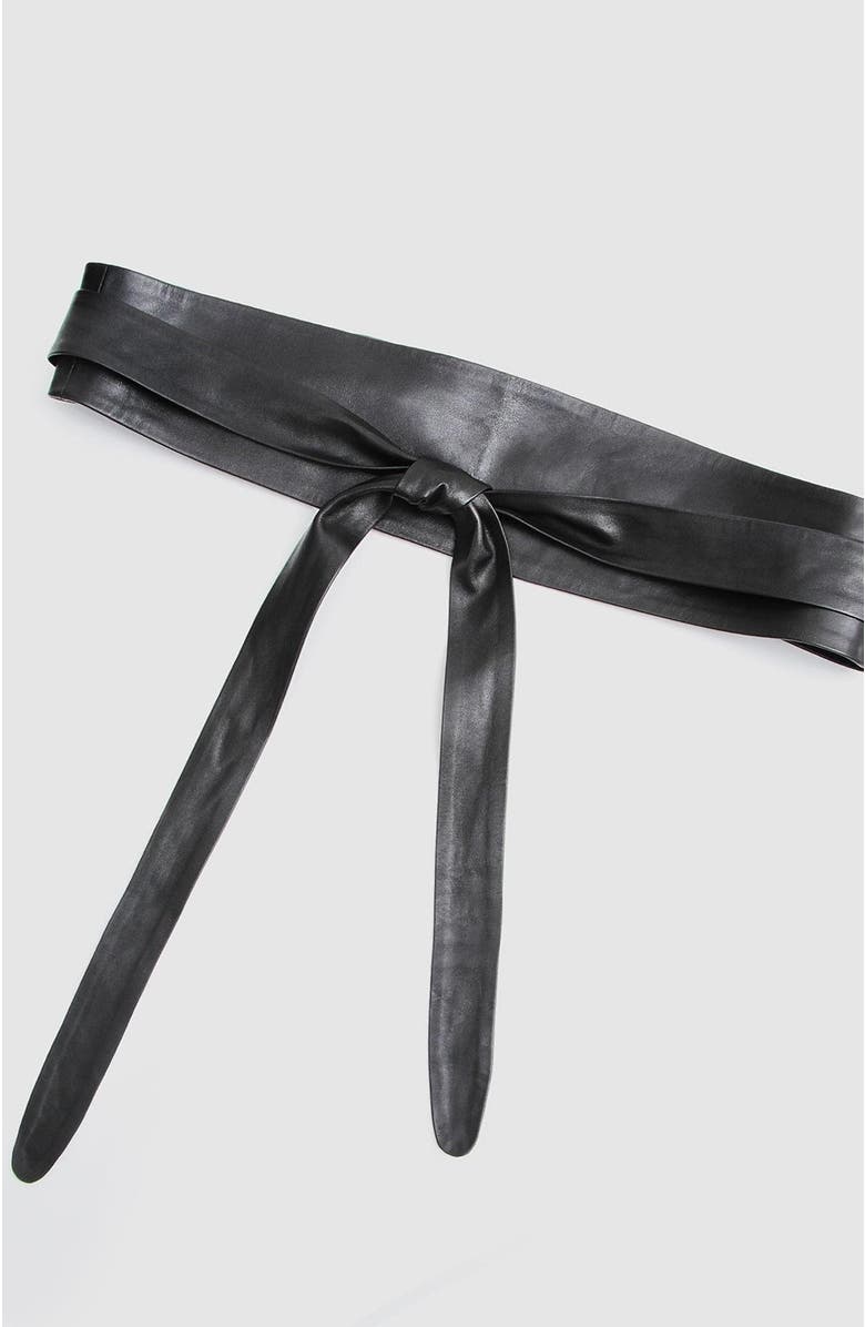 Belle
Bloom Odyssey Soft Wrap Leather Belt, Alternate, color, Black