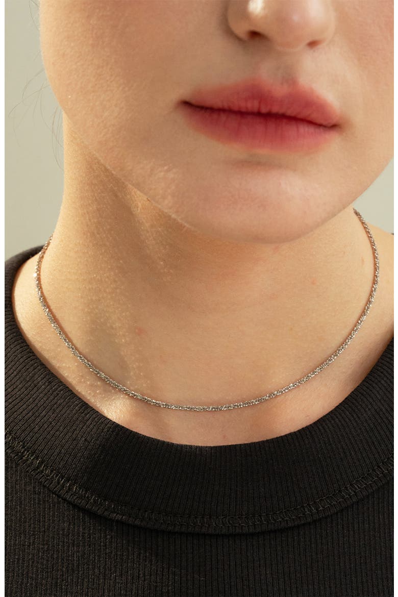 Sterling Silver 18k Gold Plated Jordyn Necklace Dainty Minimal Gift, Alternate, color, Silver