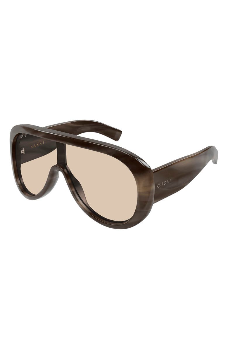 Gucci 99mm Navigator Sunglasses, Alternate, color, Havana