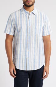 AG Aiden Stripe Short Sleeve Button-Up Shirt