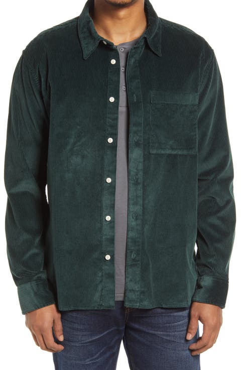 Easy Long Sleeve Button-Up Corduroy Shirt