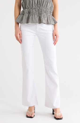 Angel Raw Hem Mid Rise Bootcut Jeans