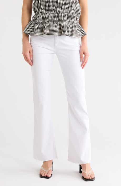 AG Angel Raw Hem Mid Rise Bootcut Jeans