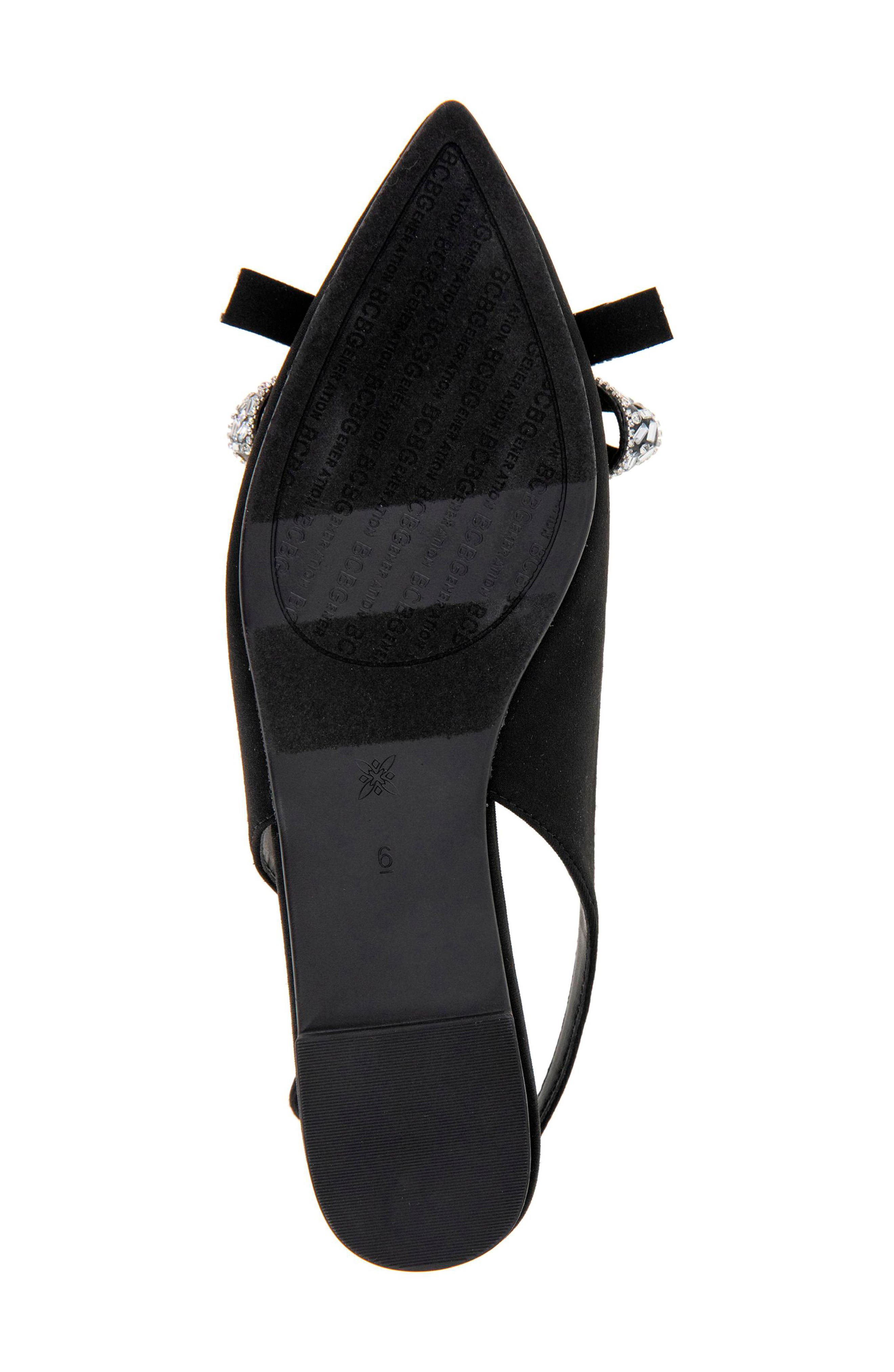 BCBGeneration Katly Slingback Pointed Toe Flat, Alternate, color, Black