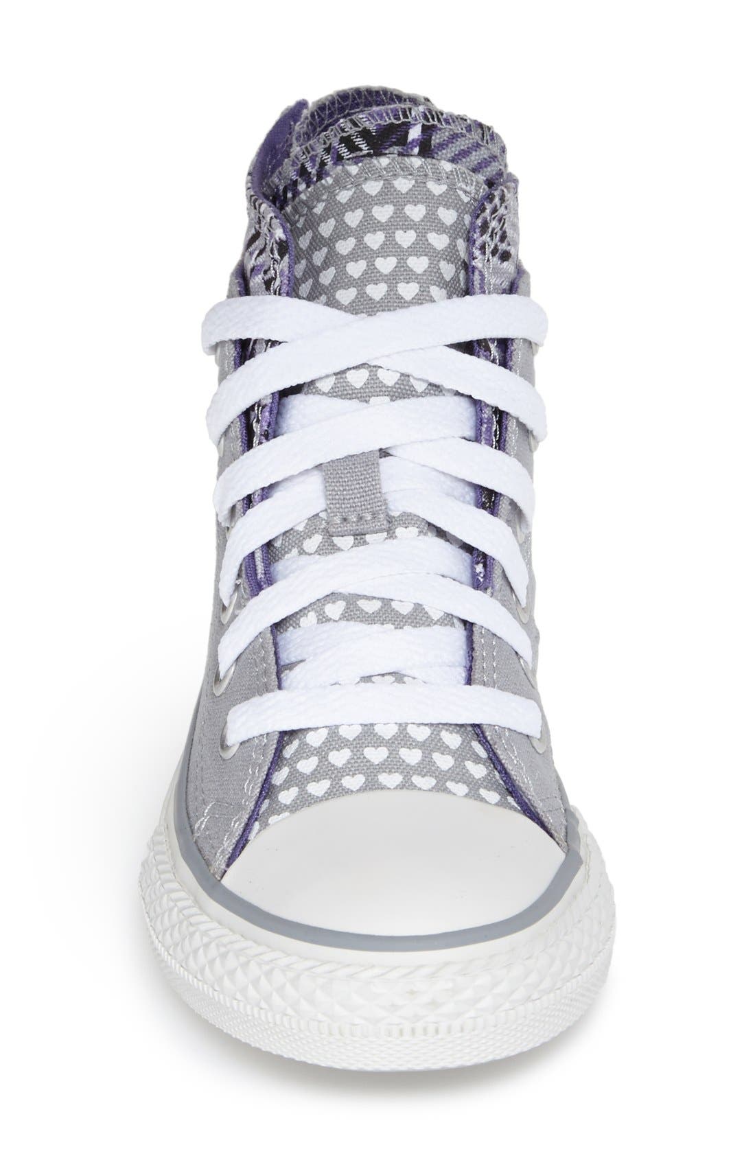 Converse Chuck Taylor<sup>®</sup> All Star<sup>®</sup> Zip Back High Top Sneaker, Alternate, color, 