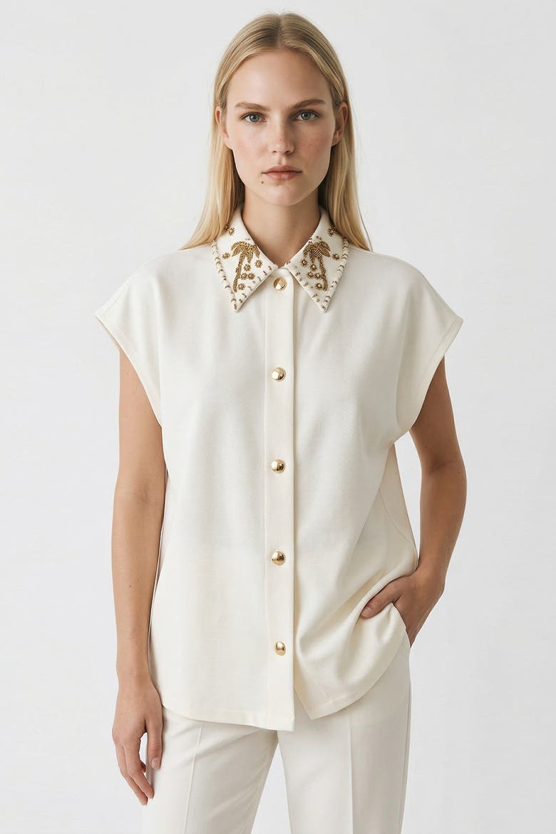 Laila Shirt, Alternate, color, ECRU