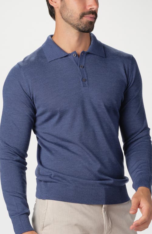 Studio Garnet Los Angeles Lightweight Merino Wool Quarter Zip Sweater In Purple