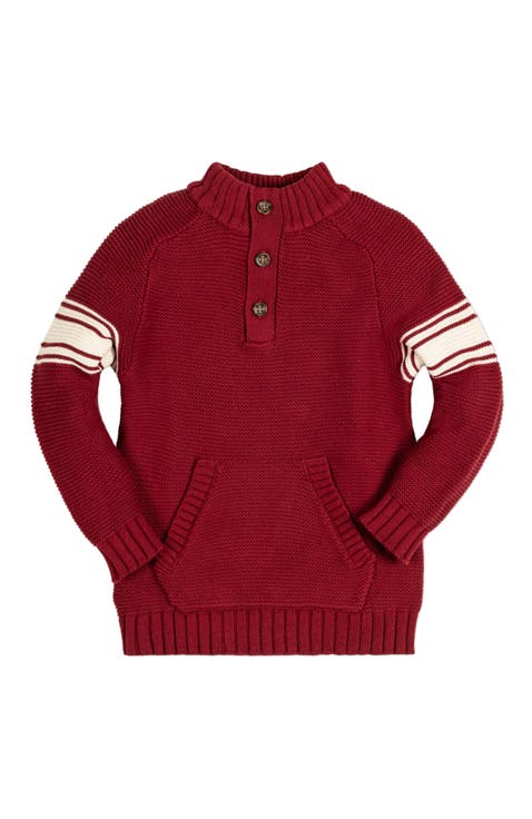 Boys' Organic Mock Neck Kanga Sweater, Kids