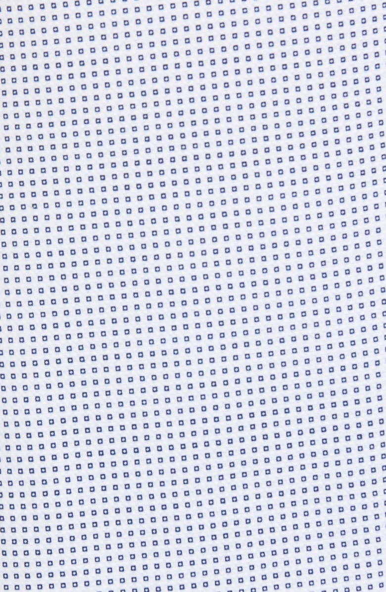 Mizzen+Main Halyard Dot Short Sleeve Button-Up Shirt, Alternate, color, Blue Geo Twill Print