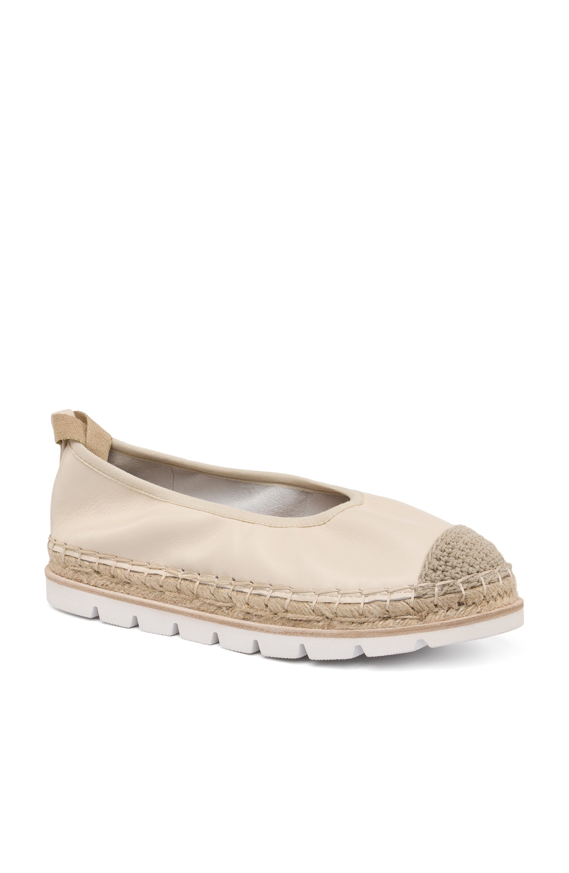 Bridget Leather Espadrille, Alternate, color, Bone