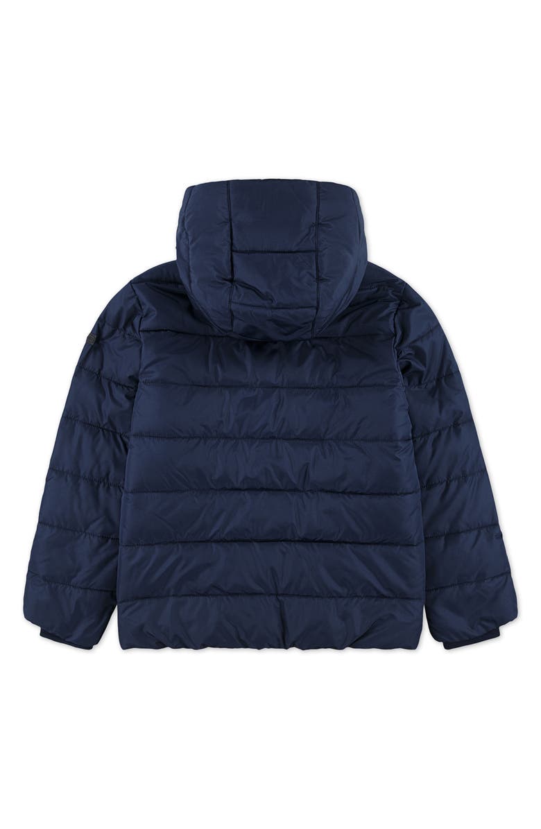 abercrombie kids Kids' Midweight Hooded Puffer Jacket, Alternate, color, Navy Blazer