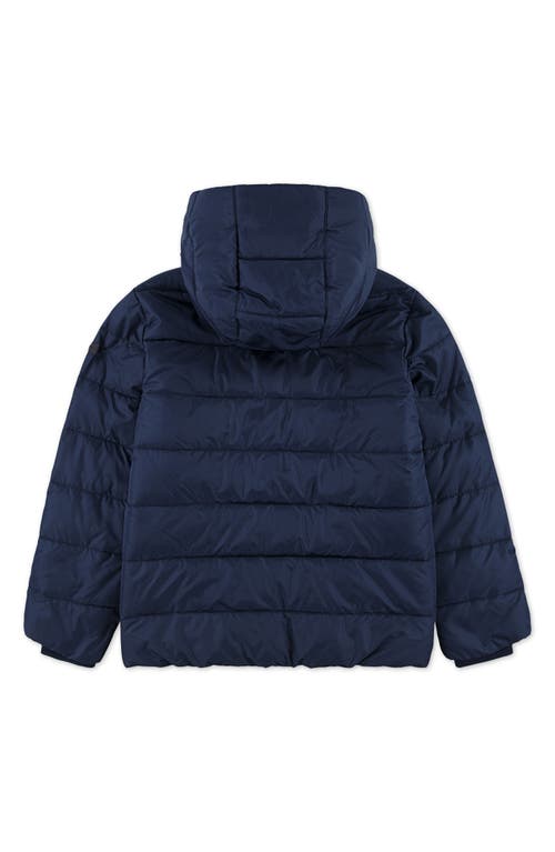 Abercrombie Kids Kids' Midweight Hooded Puffer Jacket In Blue