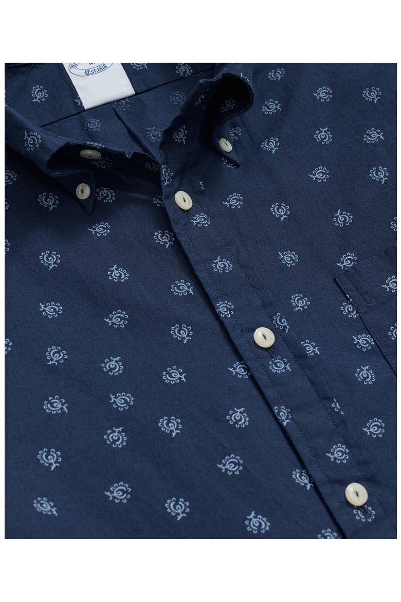 Cotton Sport Shirt, Alternate, color, NAVY