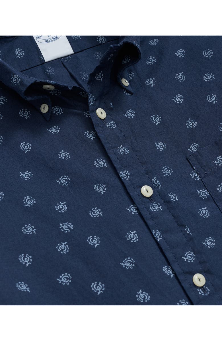 Brooks Brothers Cotton Sport Shirt, Alternate, color, Navy