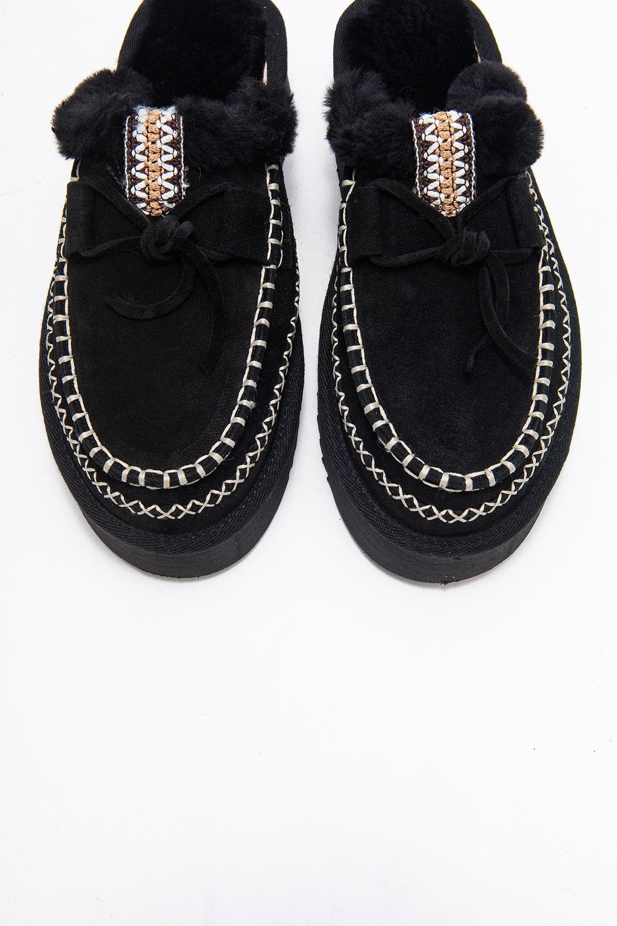 Forever & Always Shoes Yalina Leather Platform Moccasin Slippers, Alternate, color, 