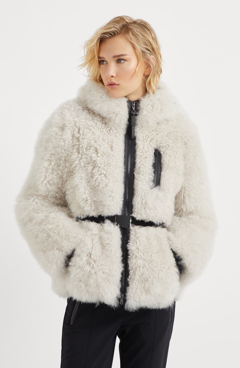 Brunello Cucinelli Plush shearling outerwear, Alternate, color, 