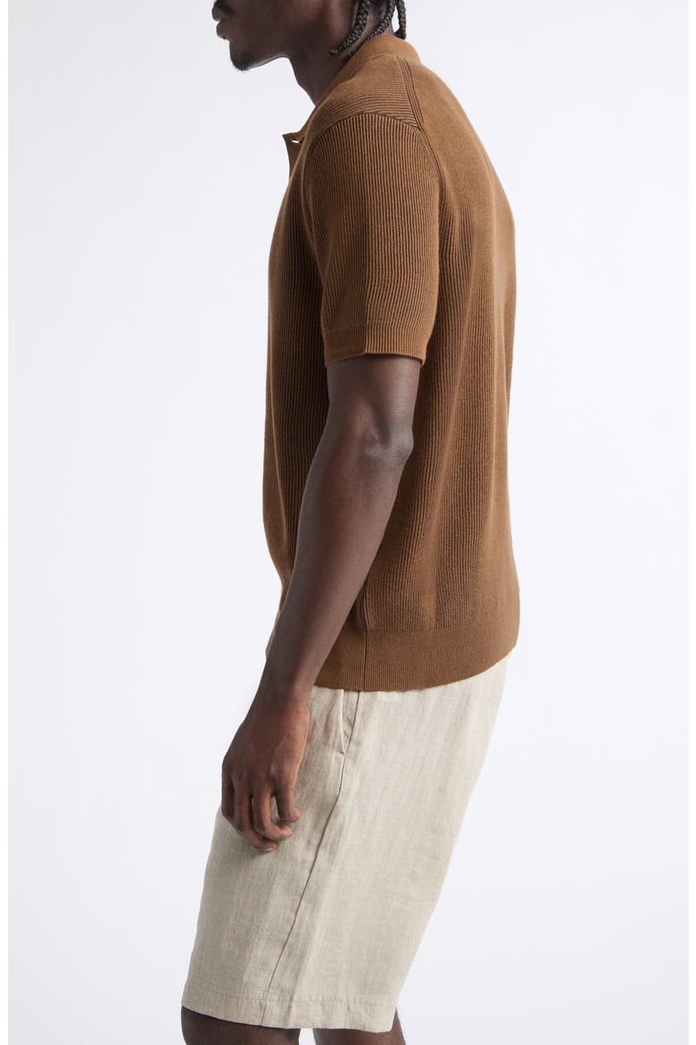Bicolor Cotton Rib Polo, Alternate, color, BRONZE
