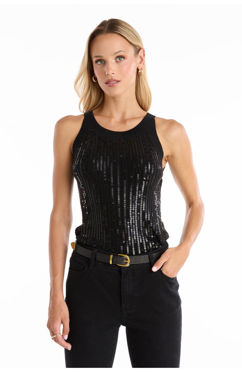 The Noli Shop Shae Sequin Tank, Main, color, Black