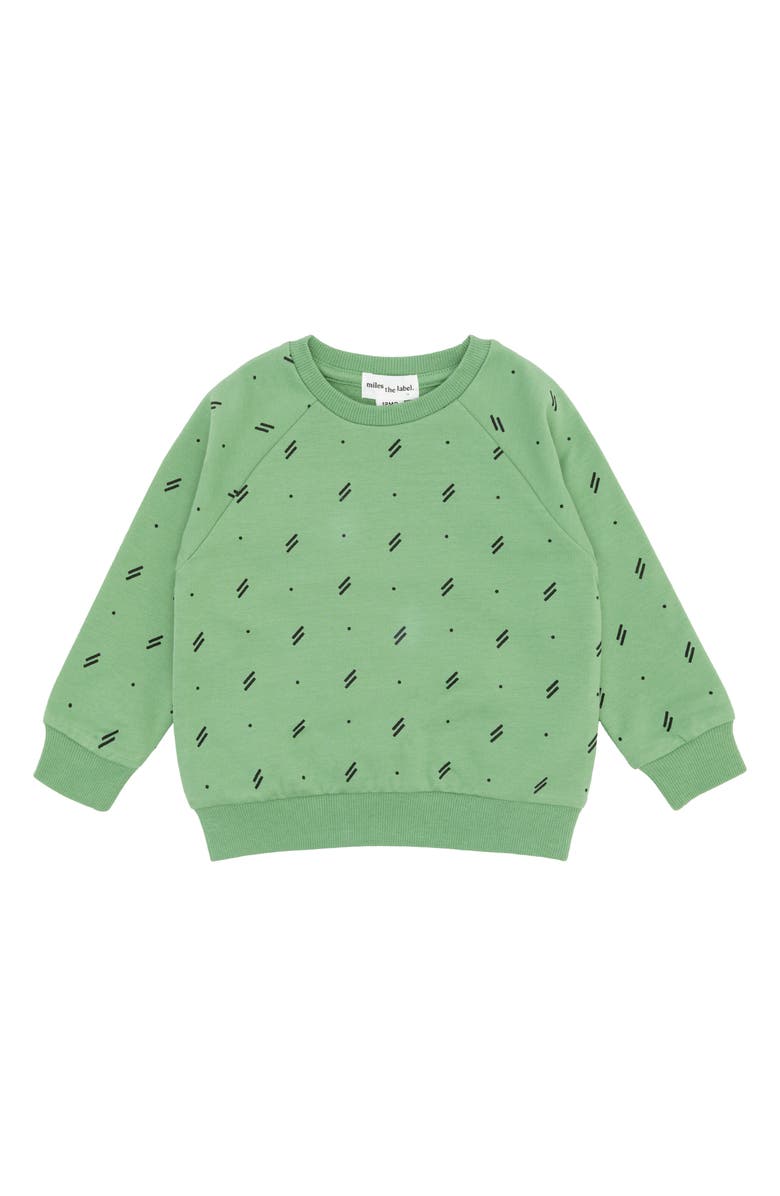 MILES THE LABEL Lines Print Stretch Organic Cotton Sweatshirt & Joggers Set, Alternate, color, 