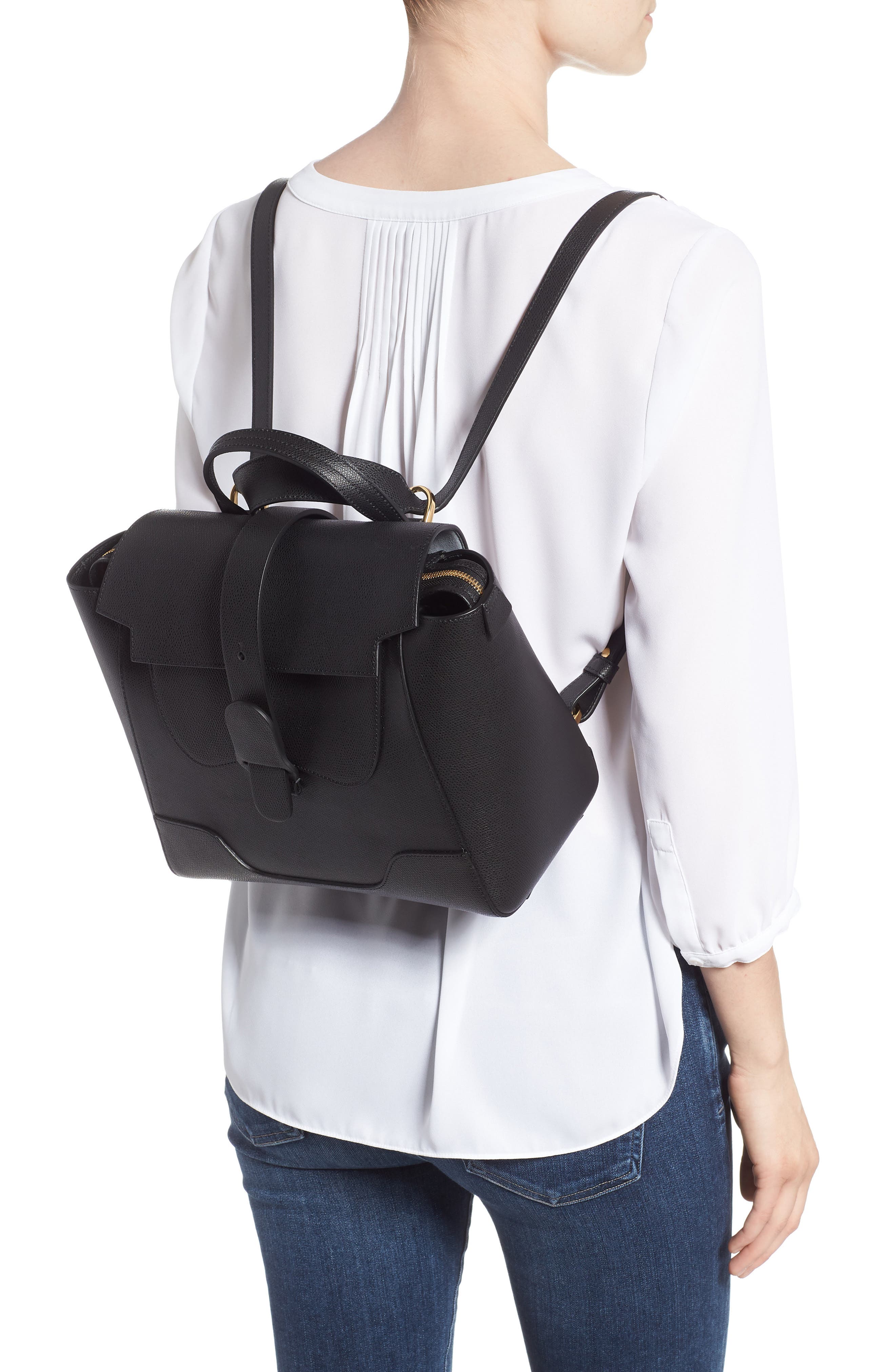 SENREVE Medium Maestra Pebbled Leather Convertible Satchel, Alternate, color, 