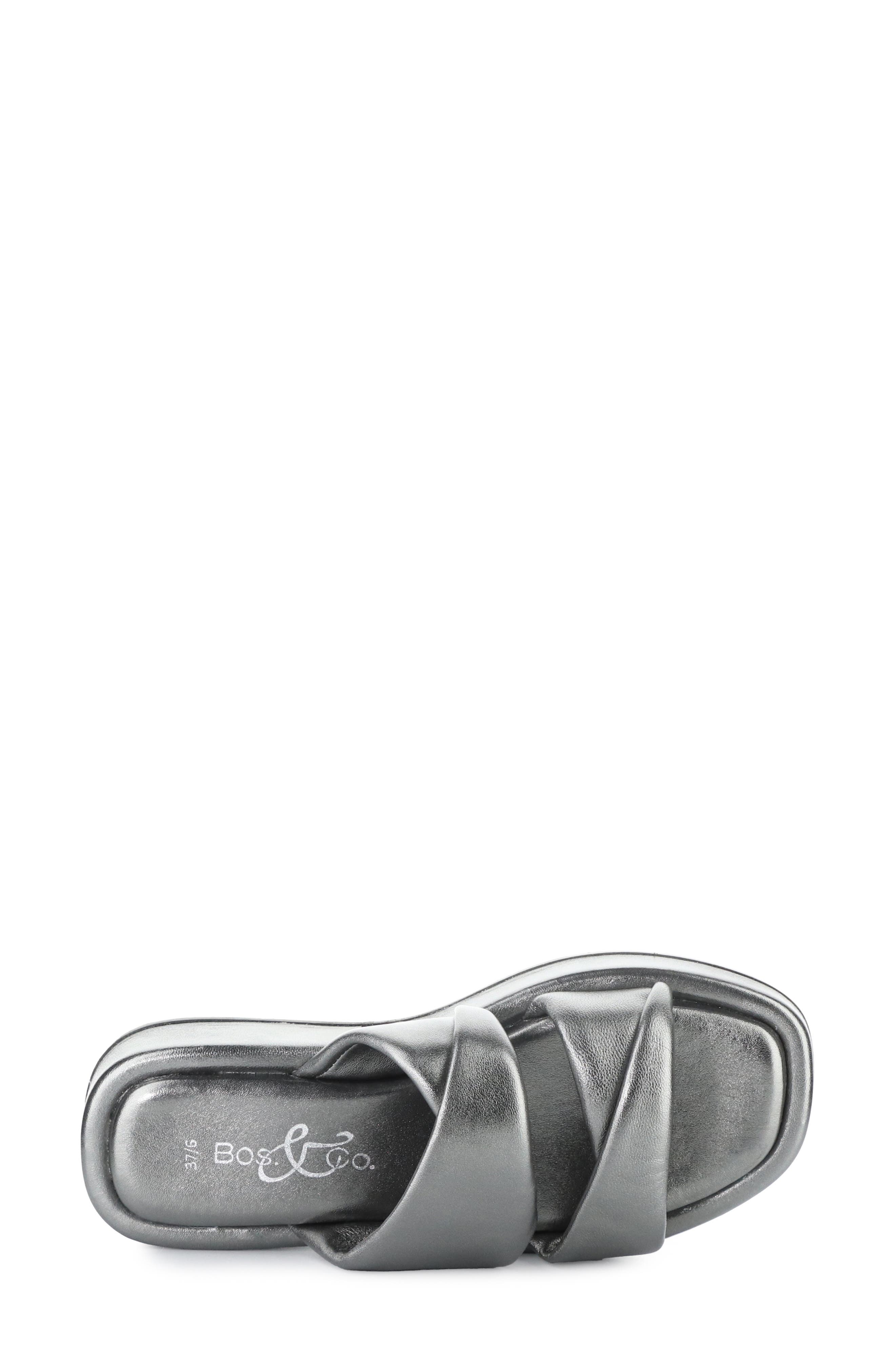 Bos. & Co. Bayla Platform Wedge Slide Sandal, Alternate, color, Pewter Multi