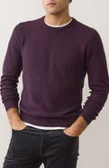 Marine Layer Textured Cotton Blend Crewneck Sweater
