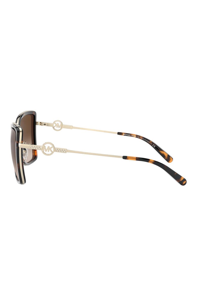 55mm Gradient Butterfly Sunglasses, Alternate, color, BROWN