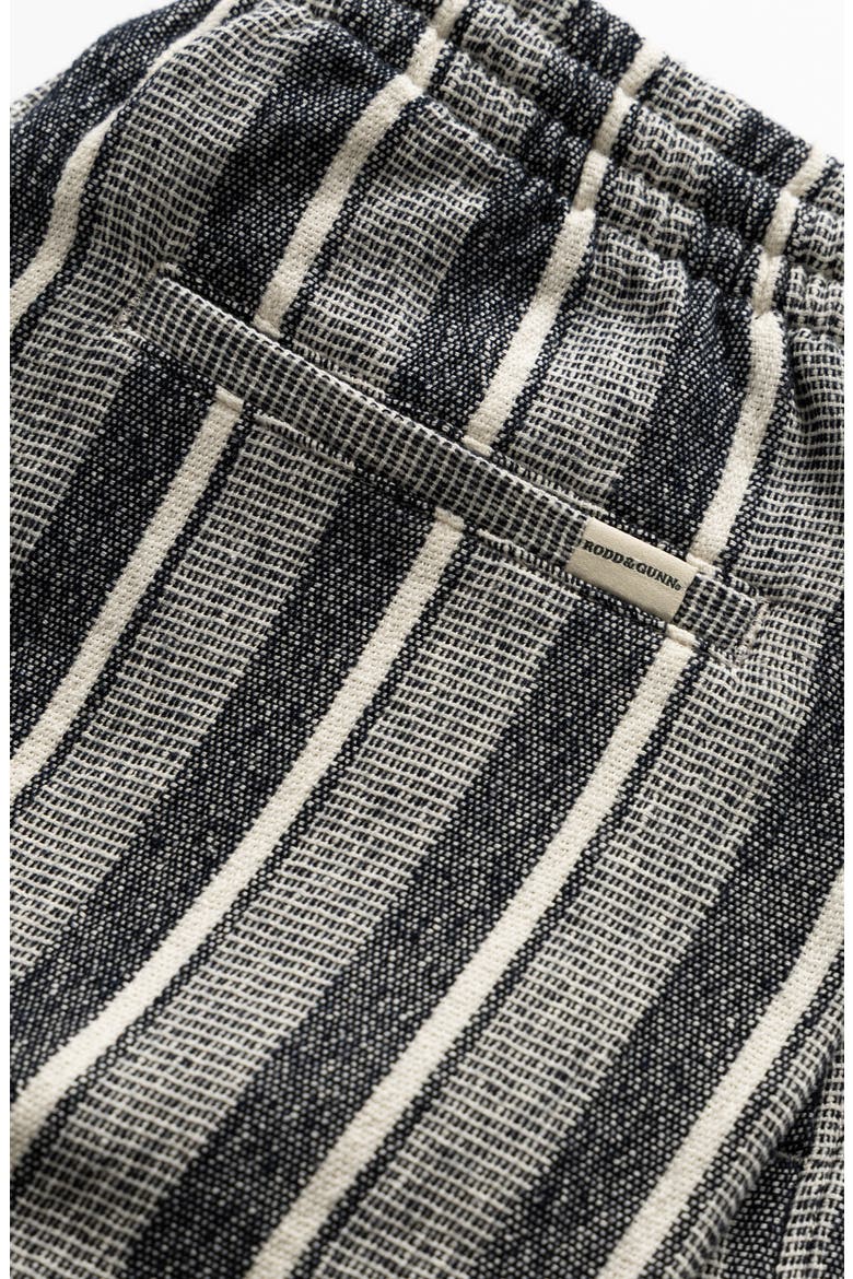 The Laurels Stripe Cotton Blend Drawstring Shorts, Alternate, color, NAVY
