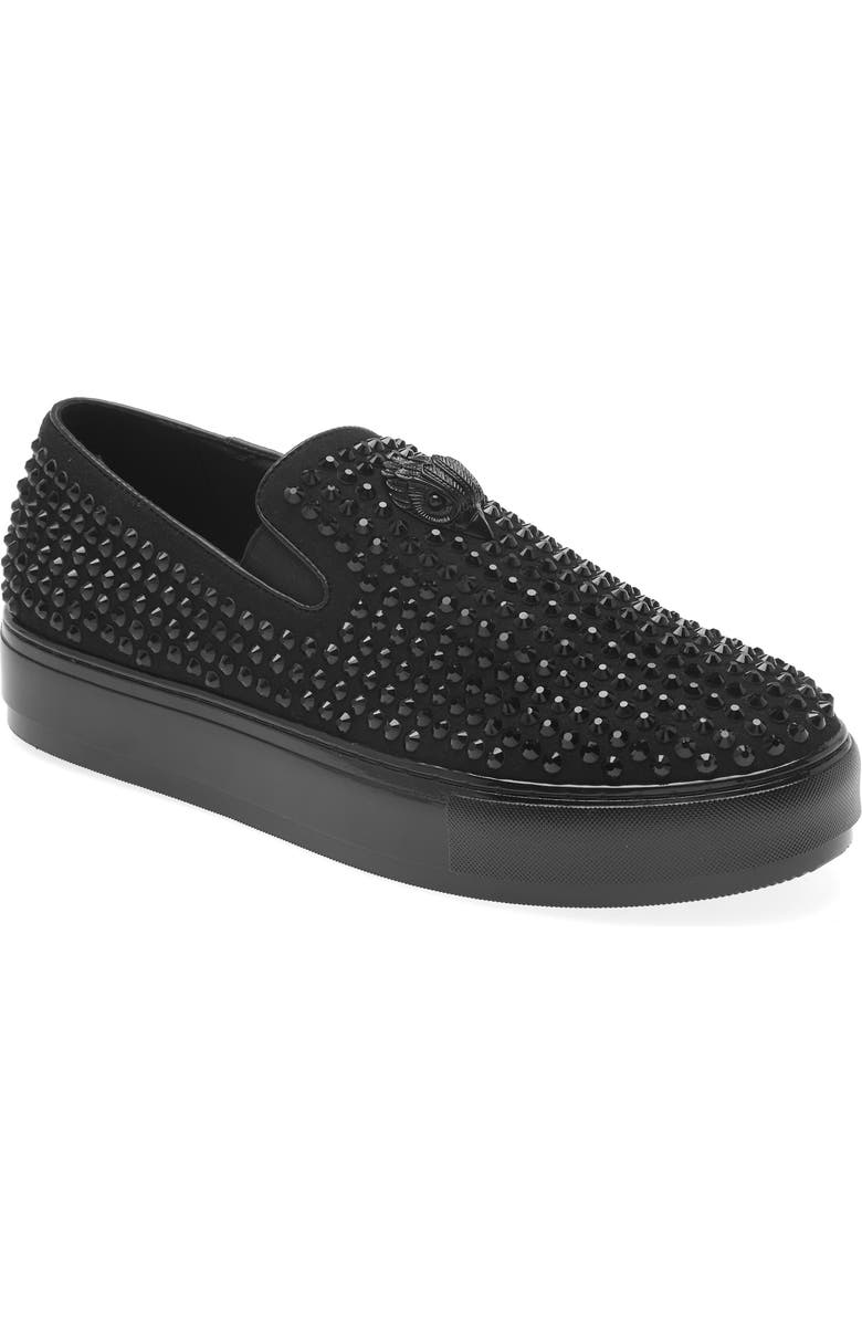Kurt Geiger London Laney Crystal Stud Platform Slip-On Sneaker, Main, color,