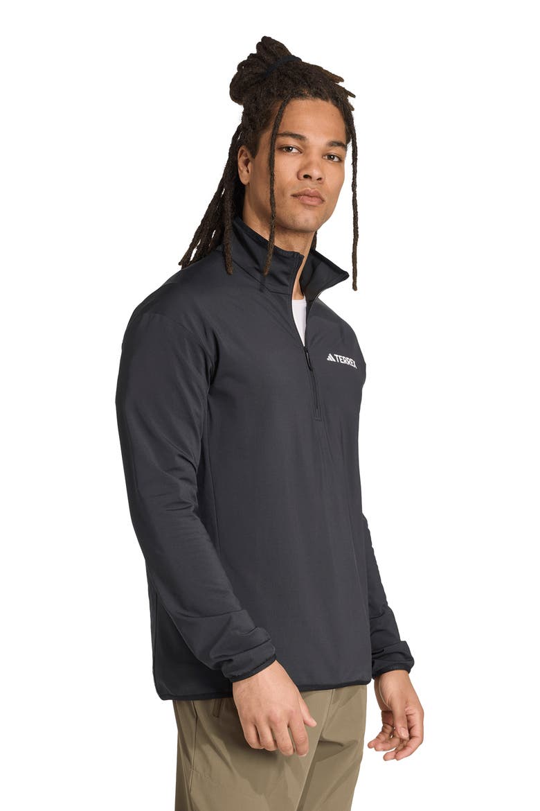 Climawarm Half Zip Tech Fleece Jacket, Alternate, color, BLACK