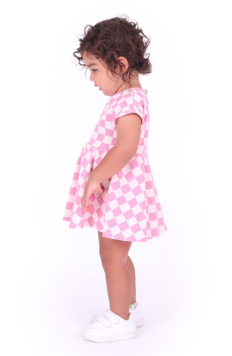 dot australia Check Stretch Cotton Dress & Bloomers Set, Alternate, color, Pink