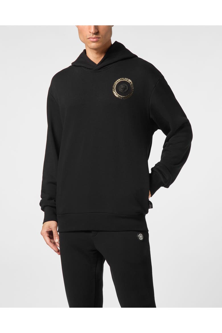 Hooded Sweatshirt Tiger Men, Main, color, black