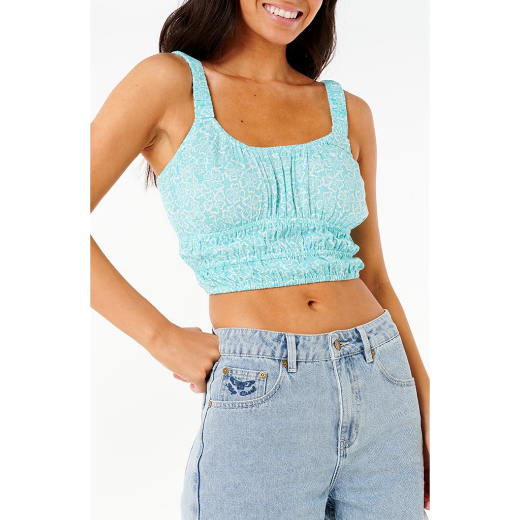 RIP CURL RIP CURL NEON ISLES SMOCKED CROP TOP