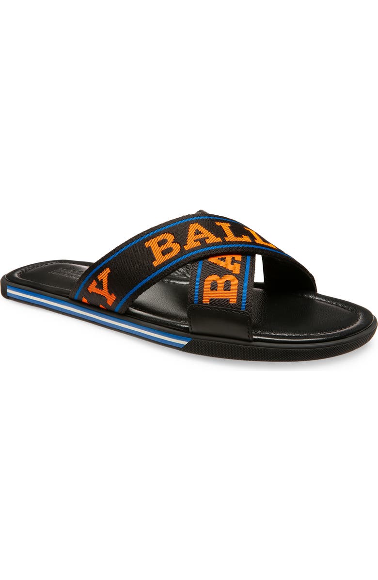 Bally Bonks Logo Slide Sandal, Main, color,