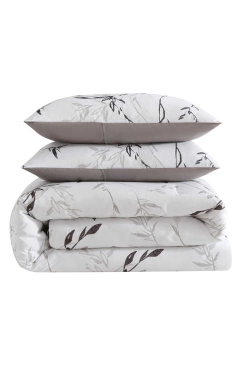 Ink Wash Vine Comforter & Throw Set