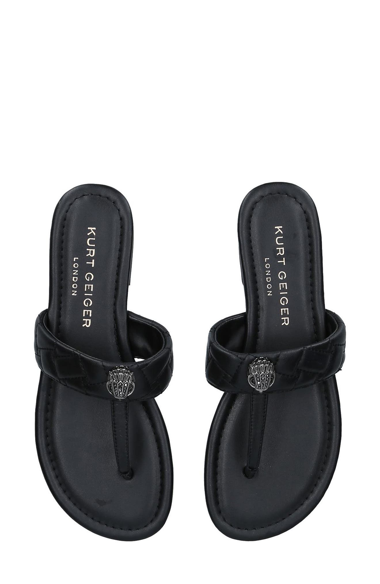 Kurt Geiger London Kensington T-Strap Sandal, Alternate, color, Black