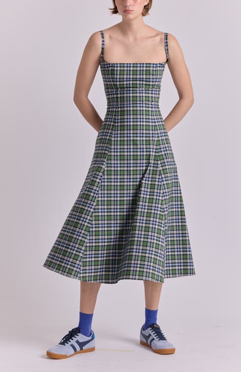 Micaela Cotton A-Line Midi Dress