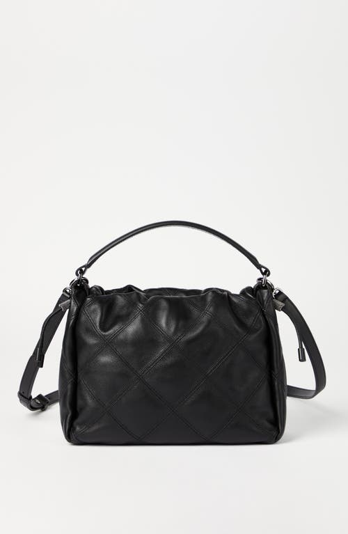 Brunello Cucinelli Small Mellow Quilted Diamond-pattern Tote Bag In Black