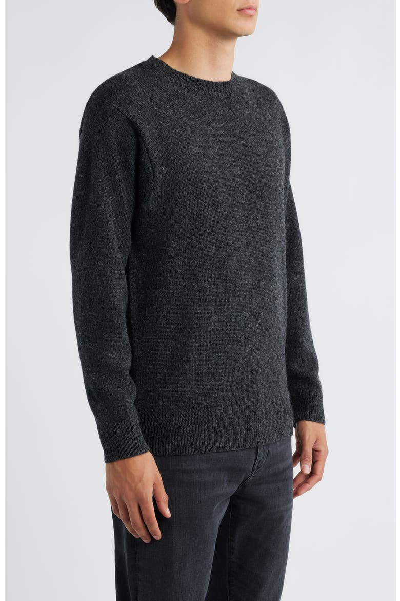 Wool Crewneck Sweater, Alternate, color, BLACK HEATHER