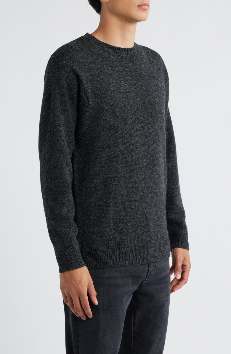 Pendleton Wool Crewneck Sweater, Alternate, color, Black Heather