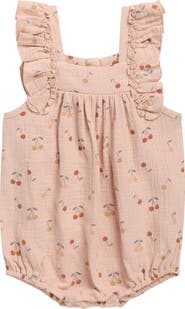 QUINCY MAE Maya Flutter Sleeve Organic Cotton Bubble Romper
