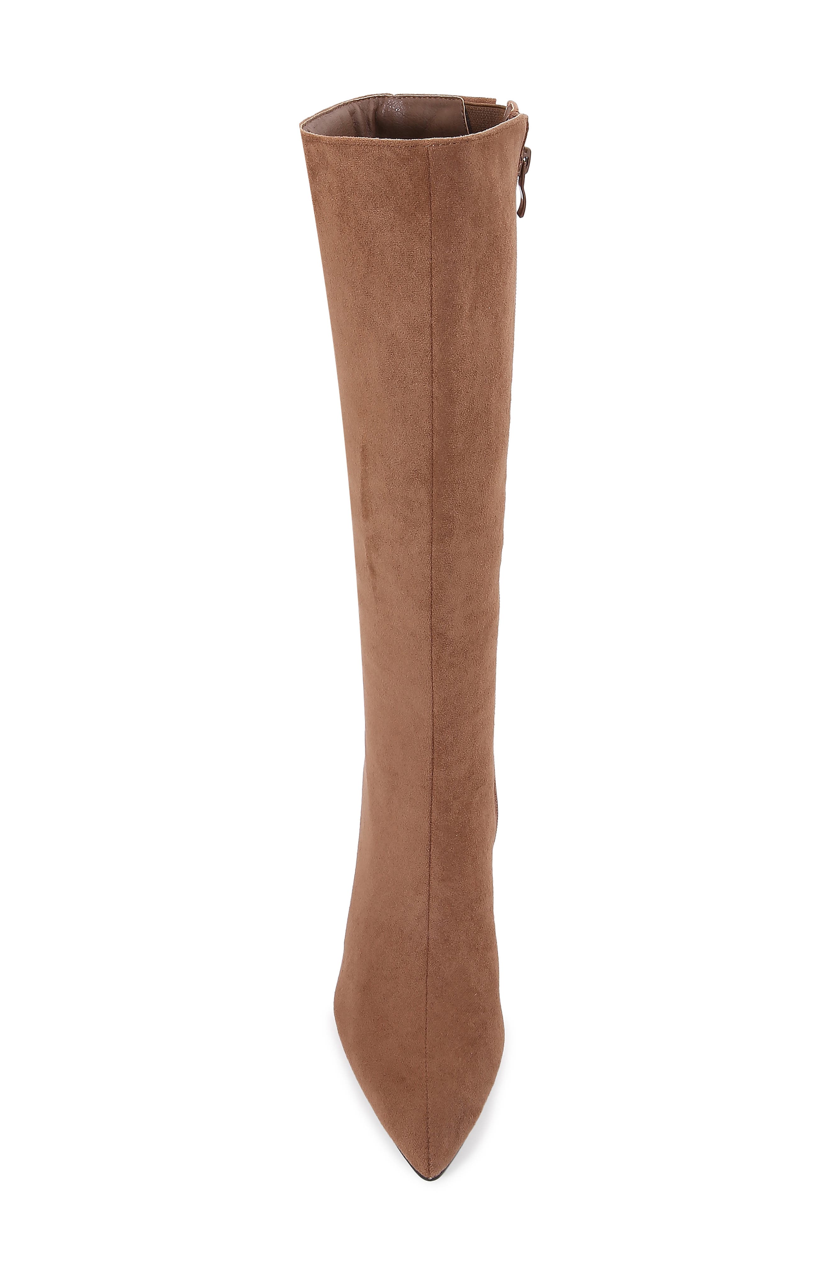 Faux Suede Knee High Boot, Alternate, color, CAMEL