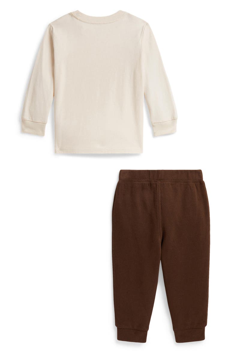 Kids' Polo Bear 2-Piece Jersey T-Shirt & Pants Set, Alternate, color, ESTATE CREAM