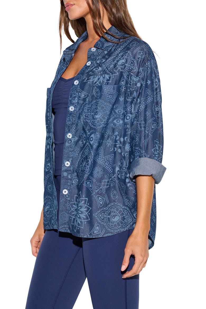 Mandala Spirit Haven Shirt, Alternate, color, INDIGO