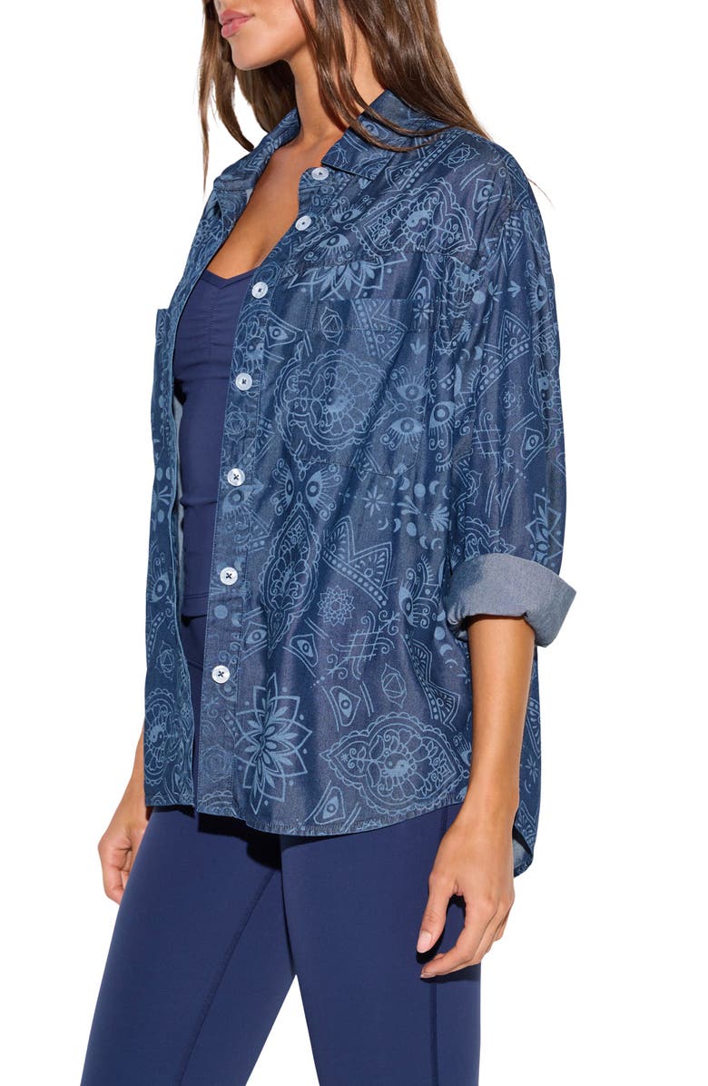 Spiritual Gangster Mandala Spirit Haven Shirt, Alternate, color, Indigo