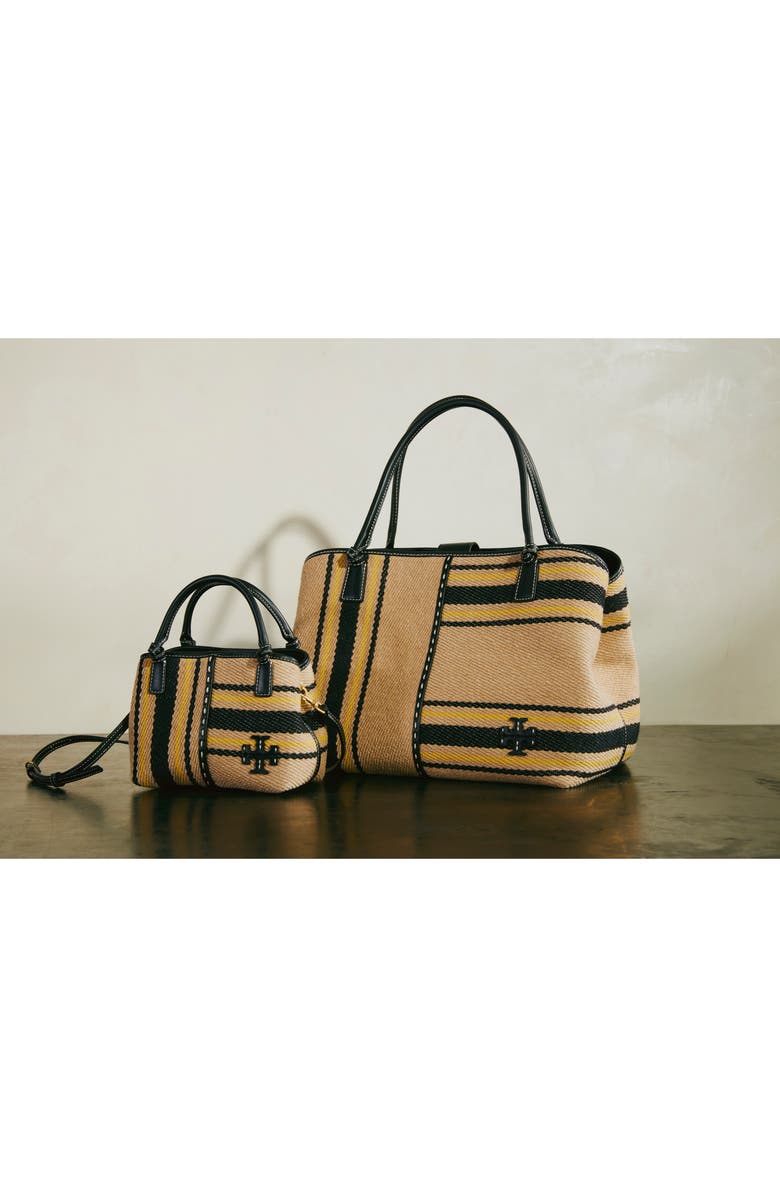 Tory Burch McGraw Stripe Canvas Tote, Alternate, color,