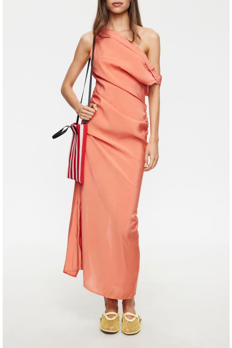 Sweetheart One-Shoulder Maxi Dress, Main, color, MAUVE