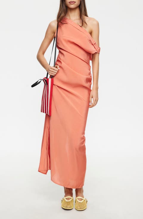 Sweetheart One-Shoulder Maxi Dress